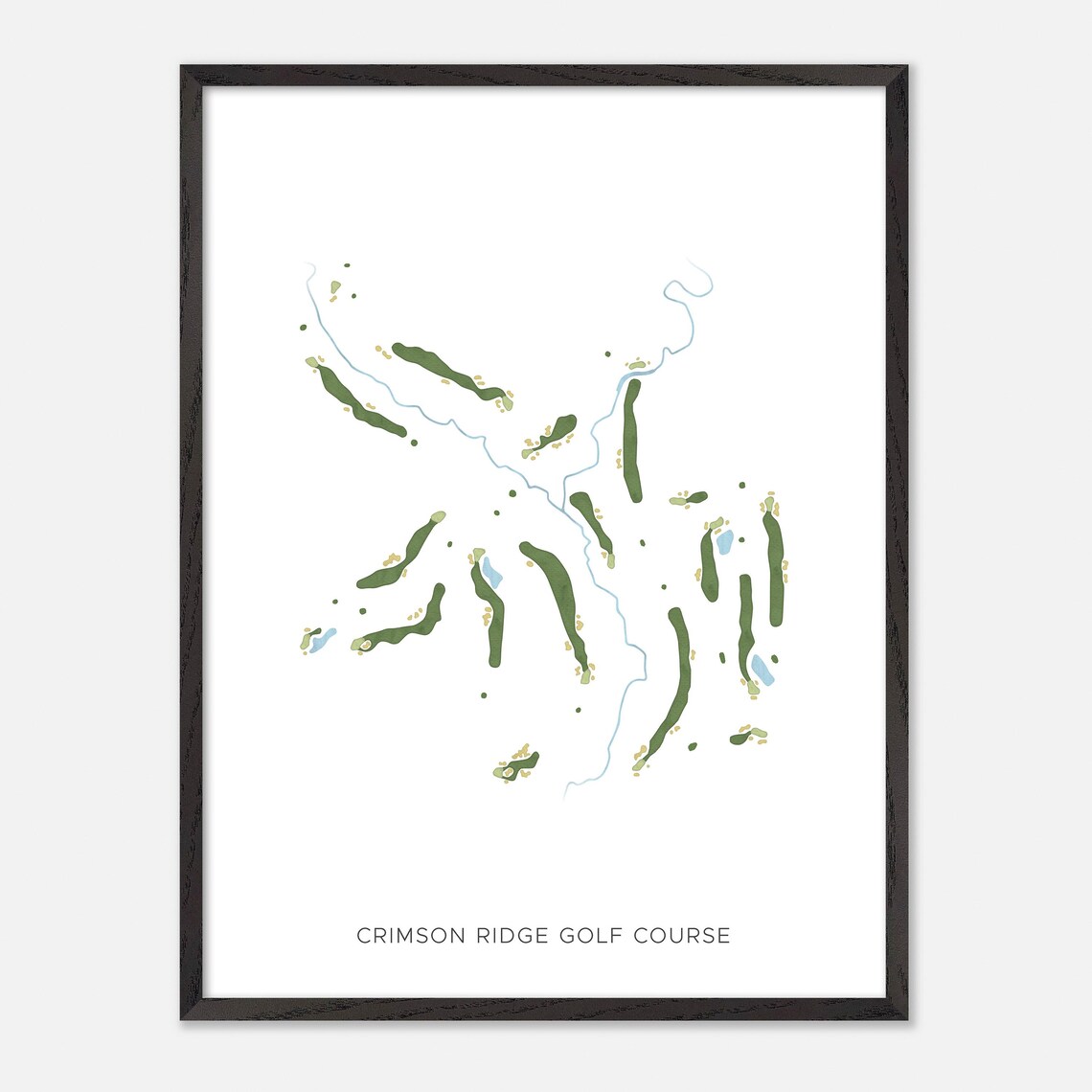 Crimson Ridge Golf Course Canada Minimalist Watercolor Map Poster - Image 2