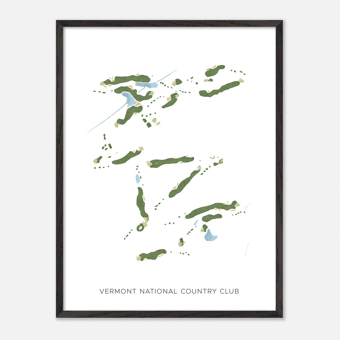 Vermont National Country Club Golf Course Minimalist Map Poster - Image 3