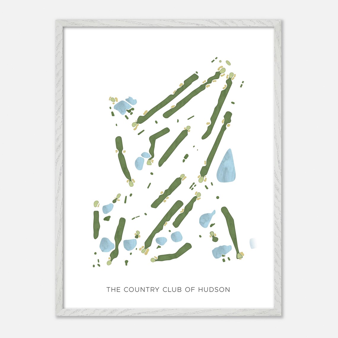 The Country Club of Hudson Golf Course Watercolor Map Art Poster - Image 2