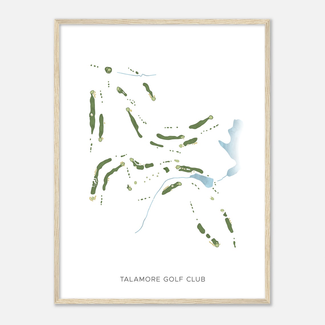 Talamore Golf Club North Carolina Modern Watercolor Golf Poster