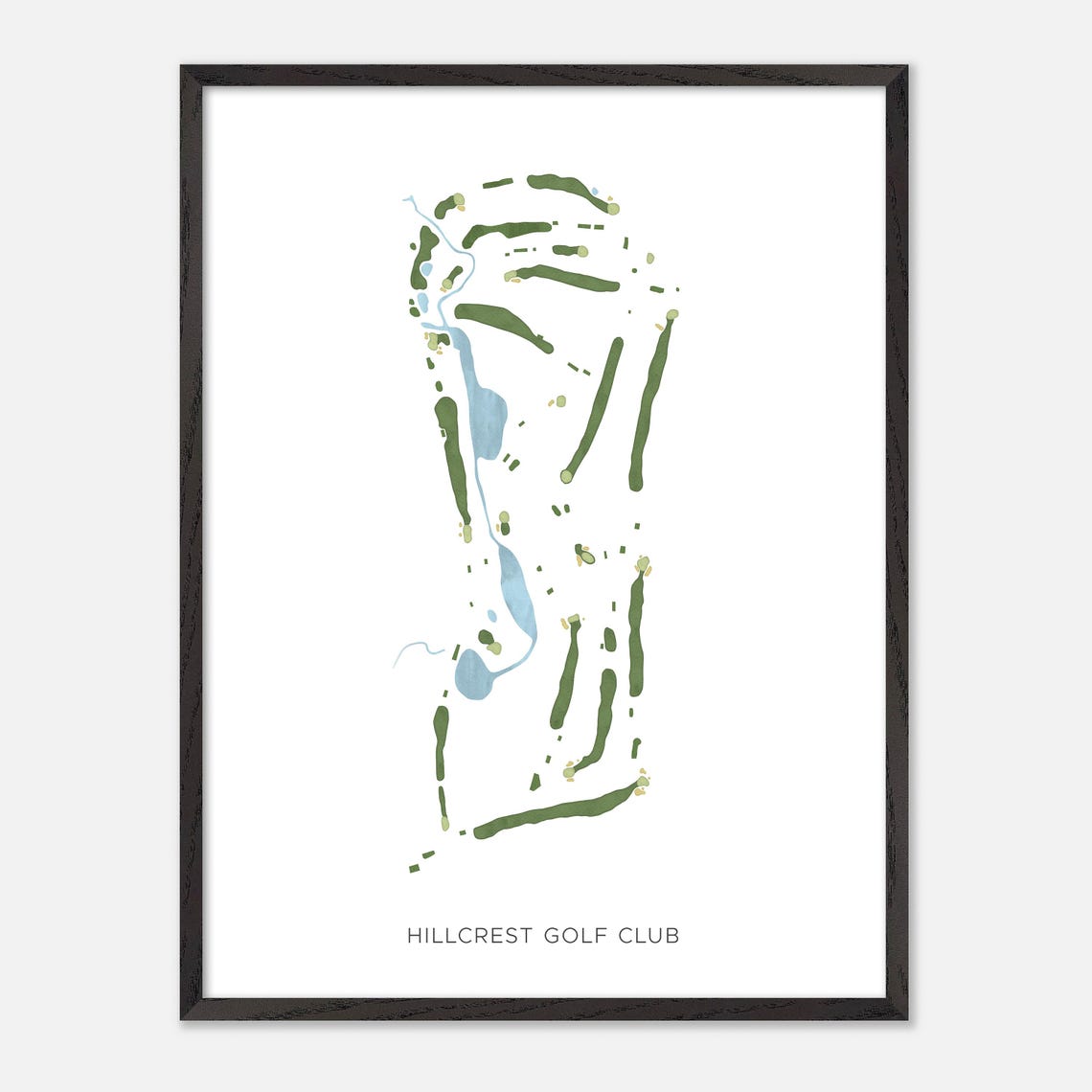 Hillcrest Golf Club Canada Modern Scenic Watercolor Map Poster - Image 2