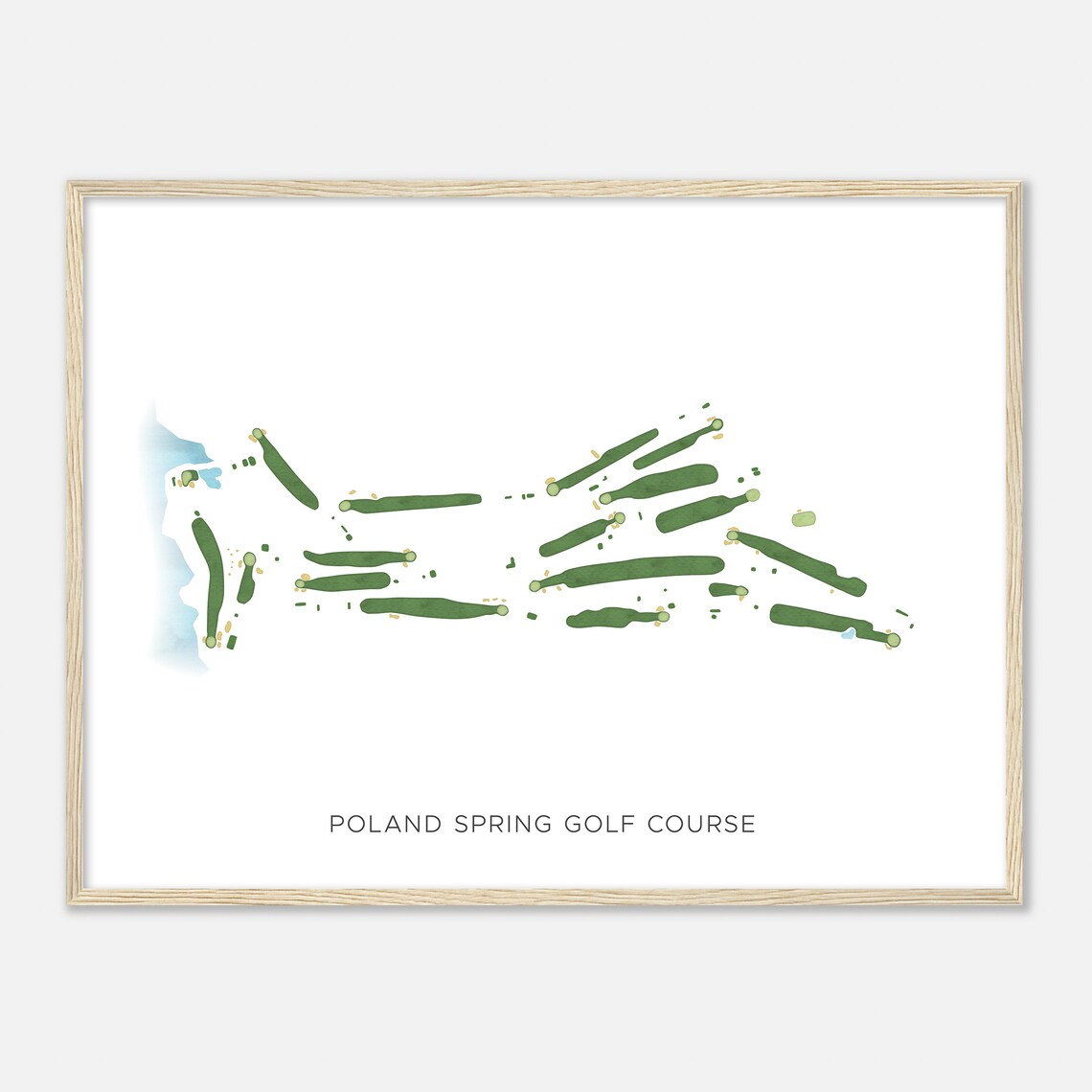 Poland Spring Golf Course Maine Modern Watercolor Map Golfer Gift Golf Wall Art Golf Poster Print Course Layout - Image 2