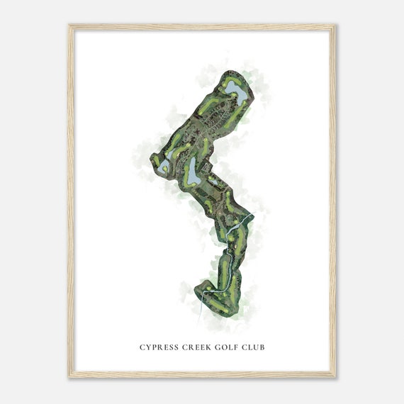 Cypress Creek Golf Club Arkansas Classic Watercolor Map Golfer Gift Golf Wall Art Golf Poster Print Course Layout