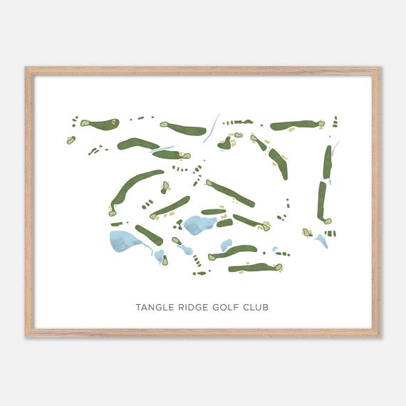 Tangle Ridge Golf Club In Cedar Hill Texas Modern Watercolor Map Golfer Gift Golf Wall Art Golf Poster Print Course Layout
