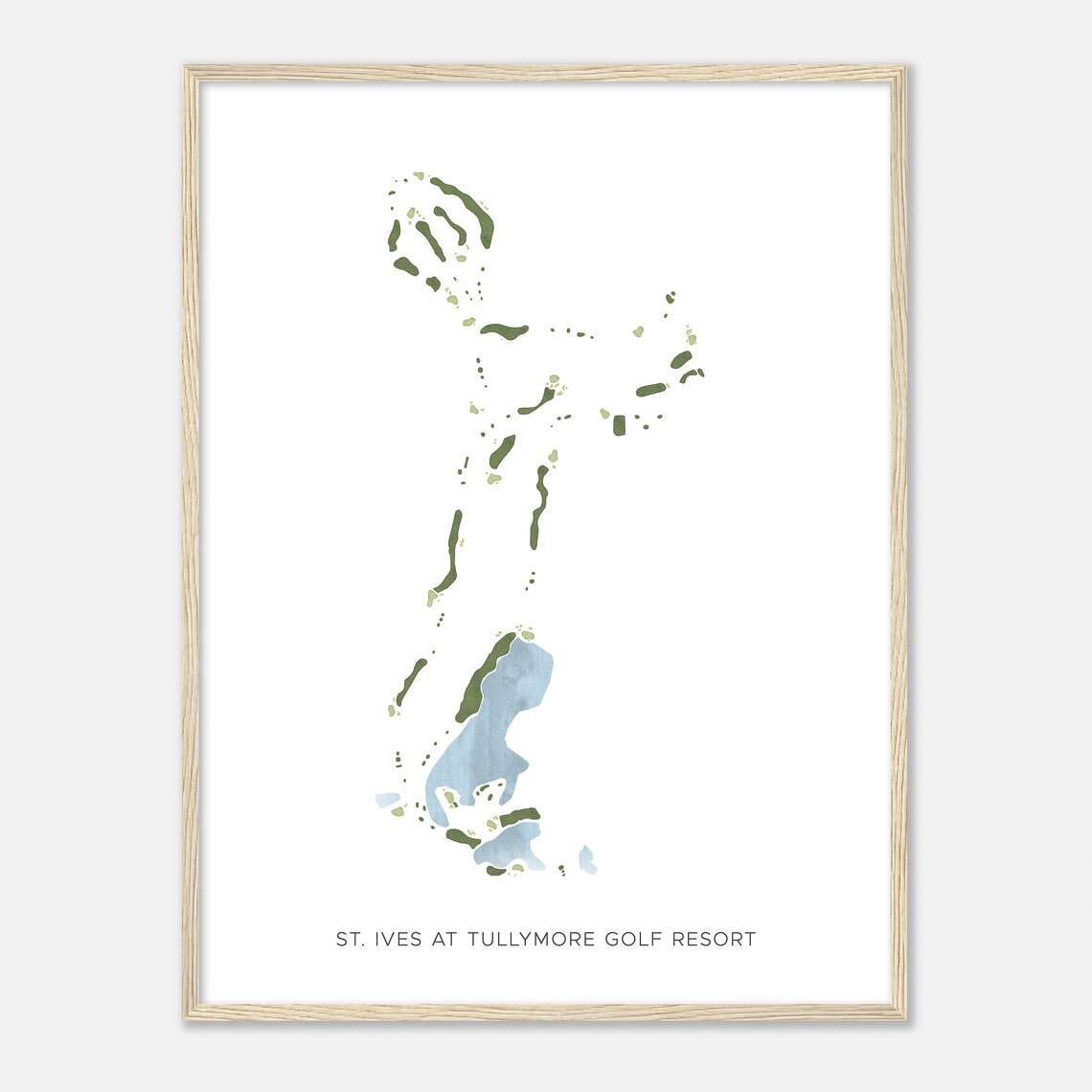 St Ives at Tullymore Golf Resort Poster Minimalist Golf Map Gift - Image 2