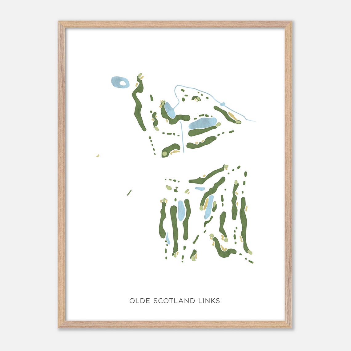 Olde Scotland Links Bridgewater Massachusetts Modern Map Poster - Image 2