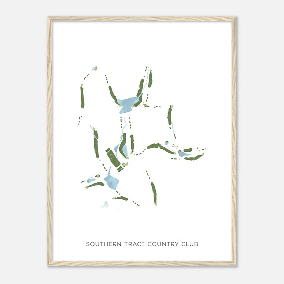 Southern Trace Country Club Modern Minimalist Layout Map Poster