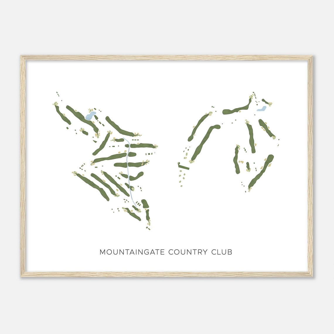 Mountaingate Country Club Classic Golf Course Layout Map Poster - Image 2
