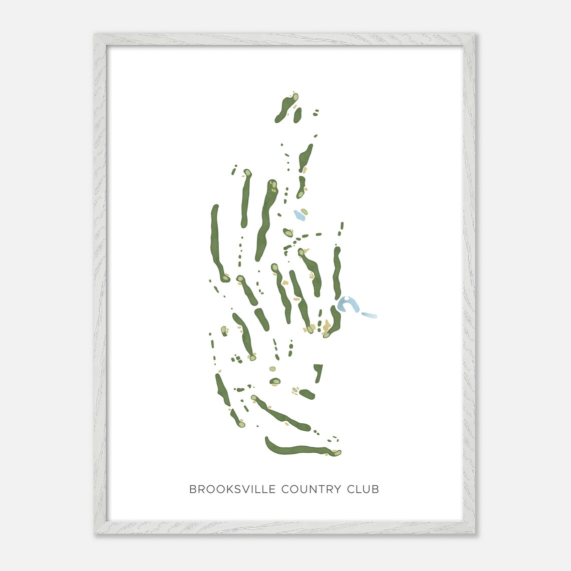 Brooksville Country Club Florida Modern Watercolor Map Golf Poster - Image 2