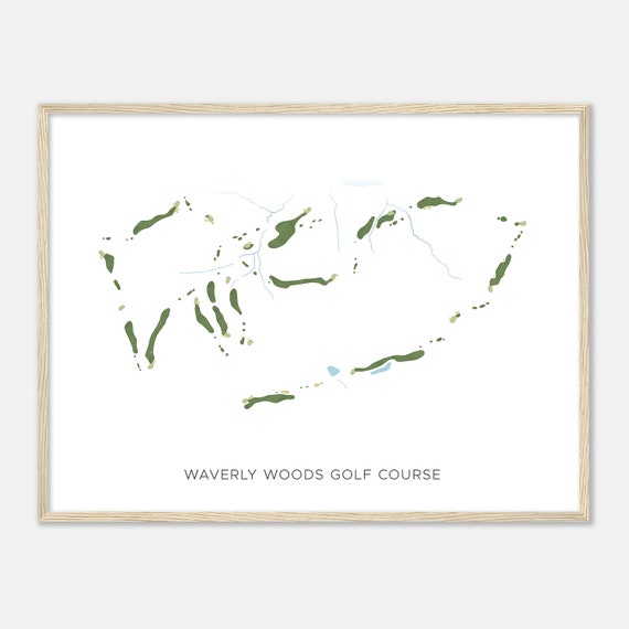 Waverly Woods Golf Course Maryland Modern Watercolor Map Golfer Gift Golf Wall Art Golf Poster Print Course Layout
