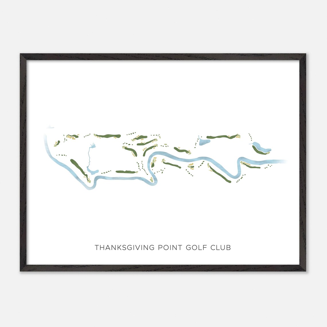 Thanksgiving Point Golf Club Modern Watercolor Course Map Poster - Image 5