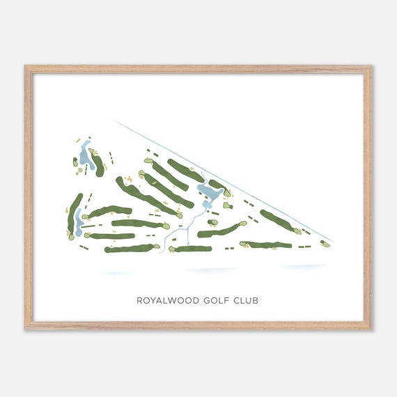 Royalwood Golf Club In Canada Modern Watercolor Map Golfer Gift Golf Wall Art Golf Poster Print Course Layout