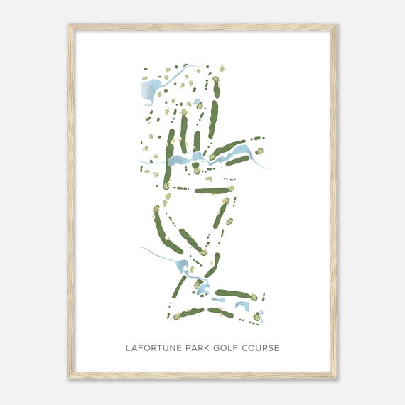 Lafortune Park Golf Course Oklahoma Modern Watercolor Map Golfer Gift Golf Wall Art Golf Poster Print Course Layout