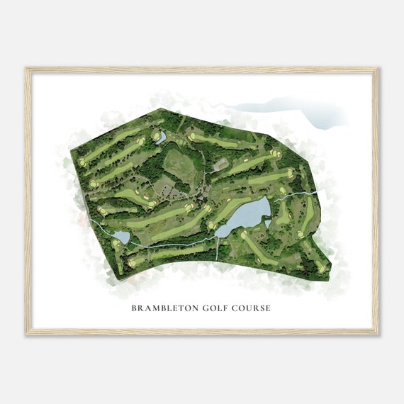 Brambleton Golf Course Virginia Classic Watercolor Map Golfer Gift Golf Wall Art Golf Poster Print Course Layout