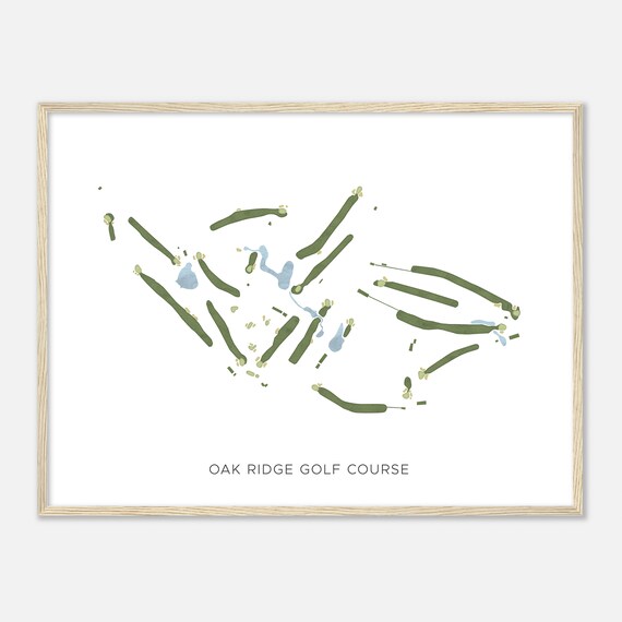 Oak Ridge Golf Course Utah Modern Watercolor Map Golfer Gift Golf Wall Art Golf Poster Print Course Layout