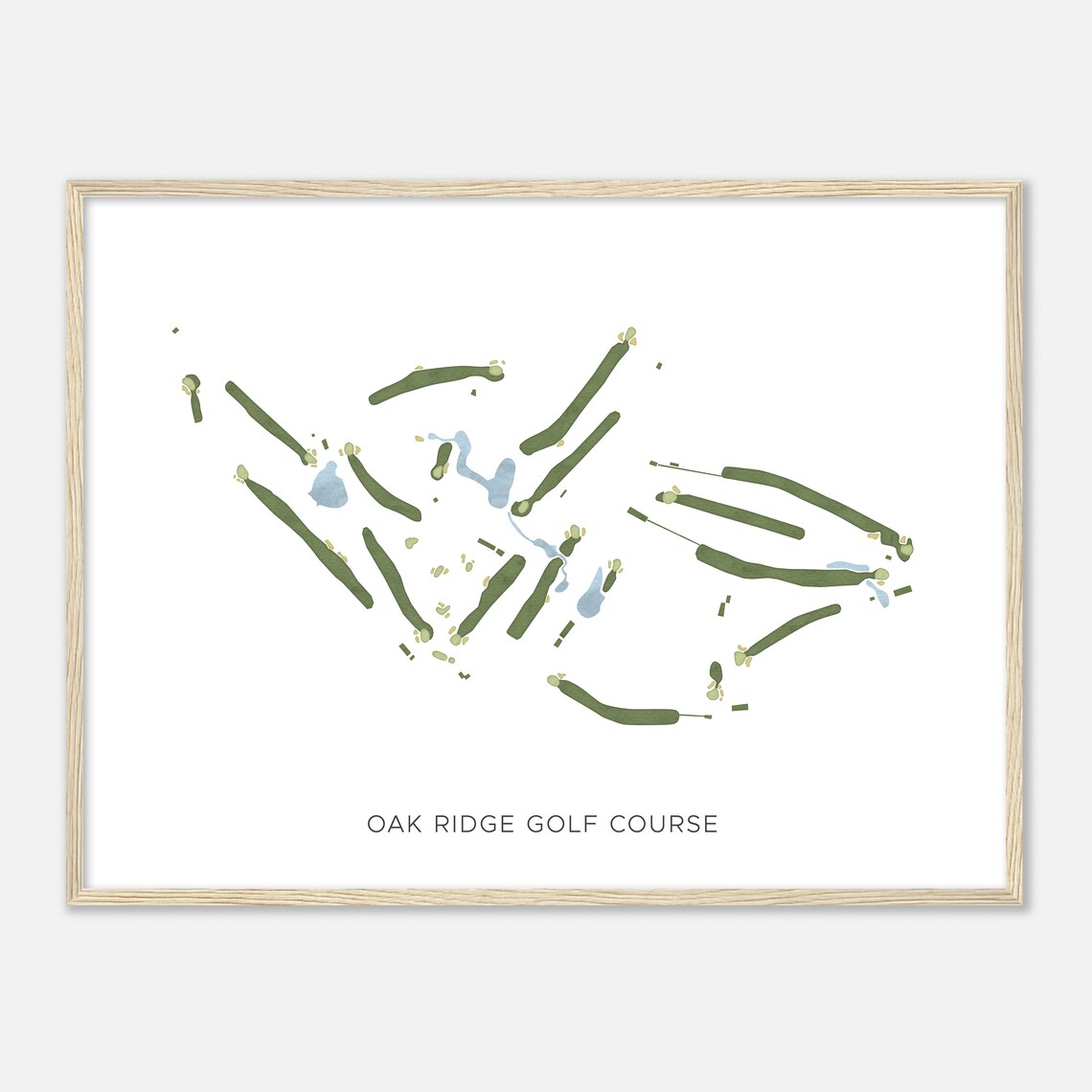 Oak Ridge Golf Course Utah Modern Watercolor Map Golfer Gift Golf Wall Art Golf Poster Print Course Layout