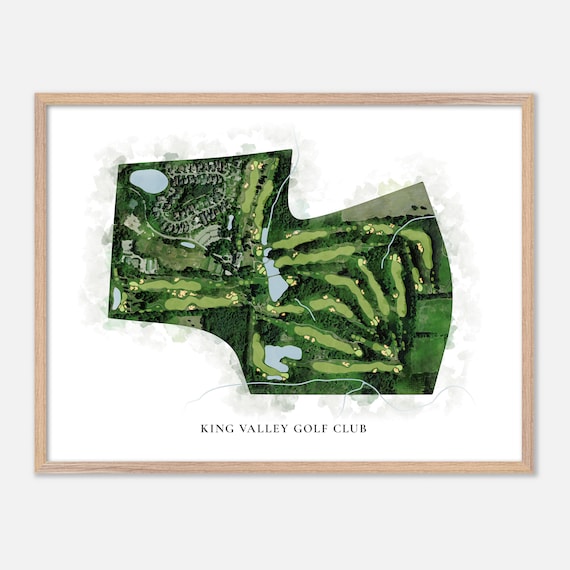 King Valley Golf Club Canada Classic Watercolor Course Map Poster