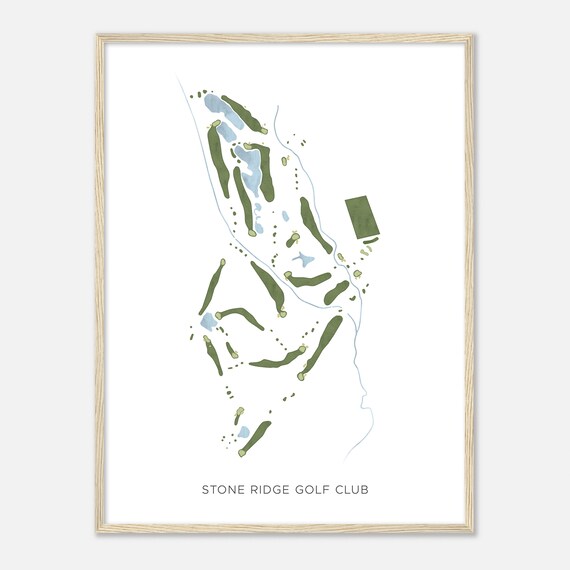 Stone Ridge Golf Club Oregon Modern Watercolor Map Golfer Gift Golf Wall Art Golf Poster Print Course Layout