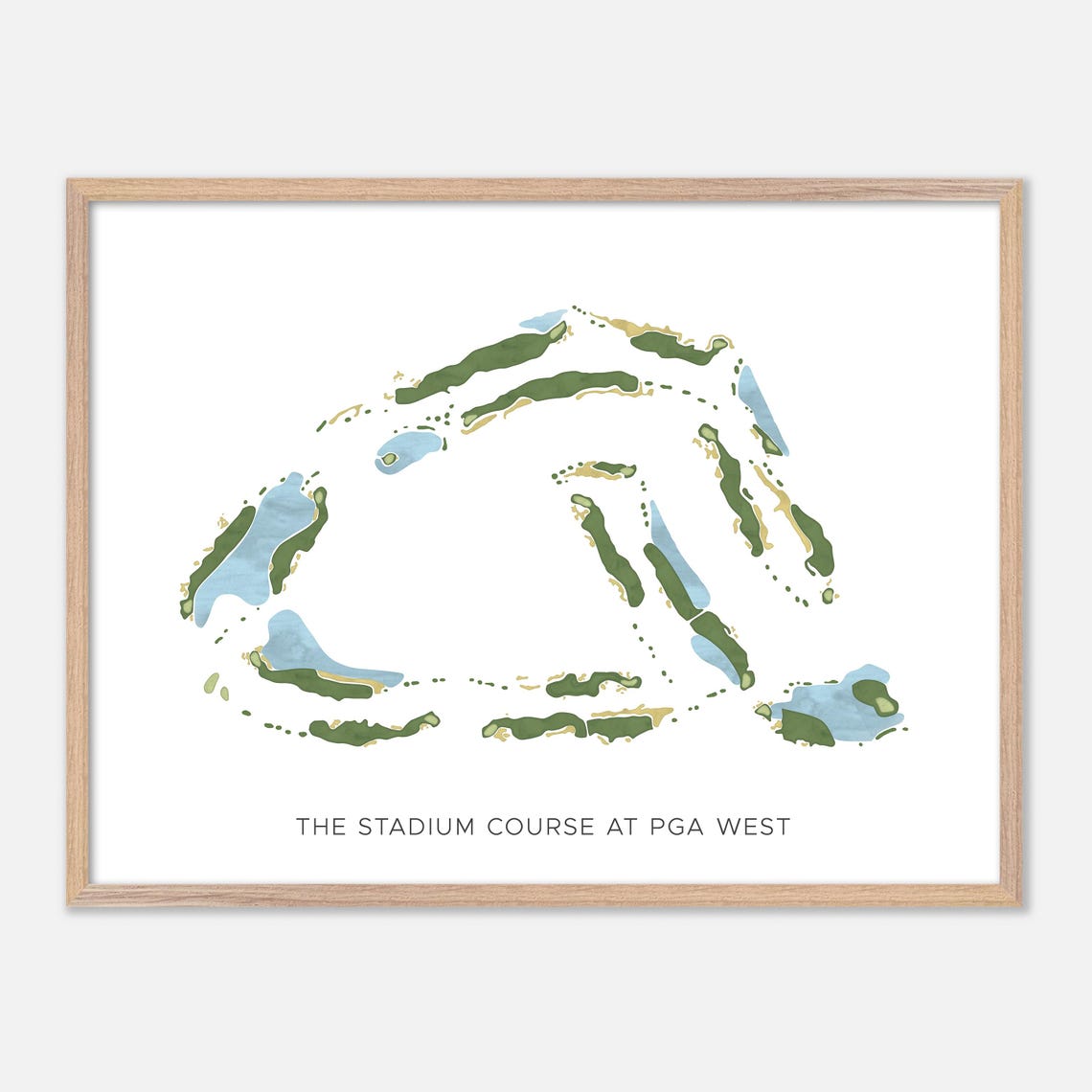 The Stadium Course at PGA West La Quinta CA Modern Golf Poster