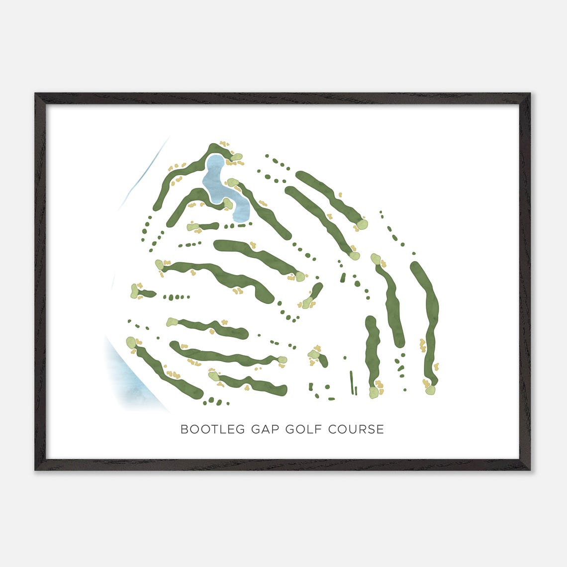 Bootleg Gap Golf Course Kimberley Canada Modern Watercolor Map Poster - Image 4