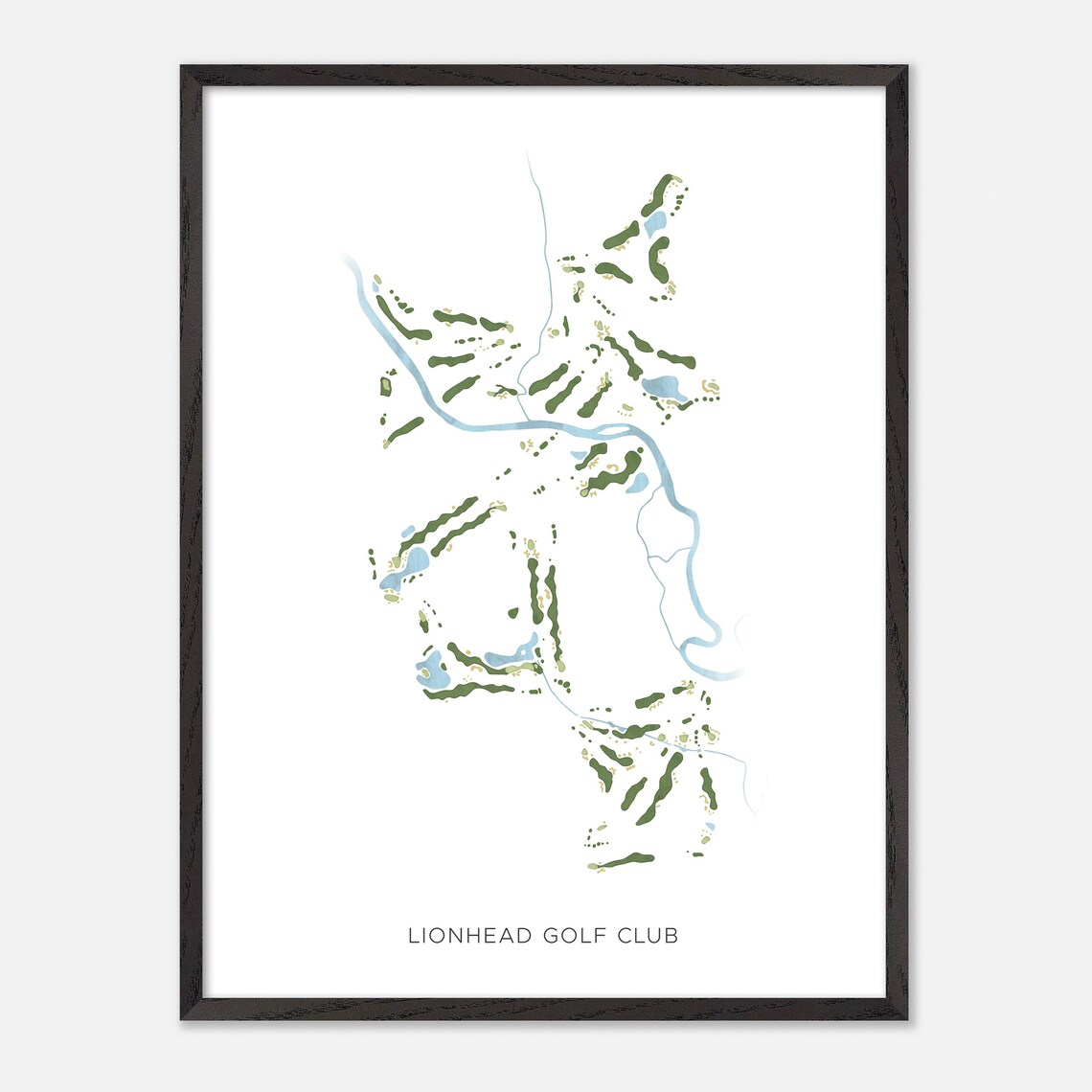 Lionhead Golf Club Canada Modern Minimalist Watercolor Golf Map Poster - Image 2