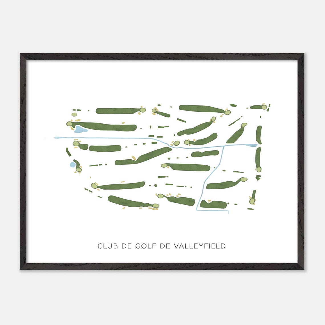 Club De Golf De Valleyfield Minimalist Watercolor Map Poster - Image 4