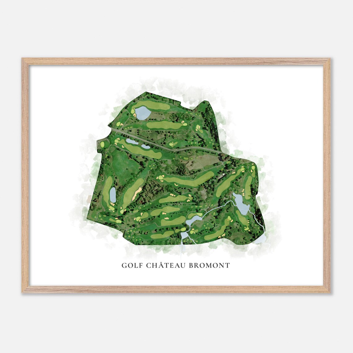 Golf Chateau Bromont Canada Classic Watercolor Map Art Poster