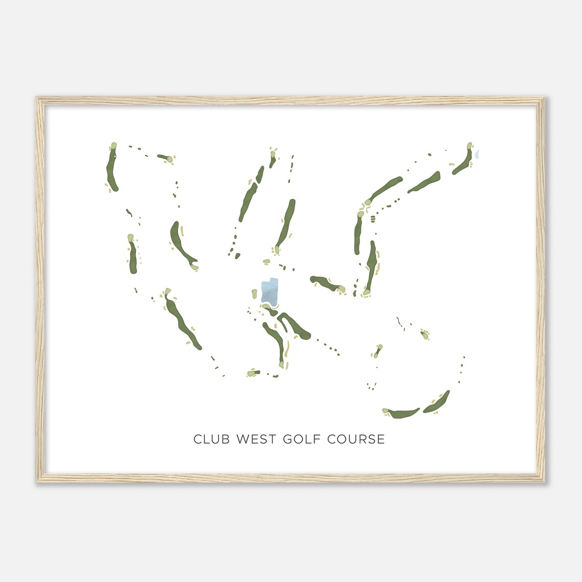 Club West Golf Course Arizona Modern Watercolor Map Golfer Gift Golf Wall Art Golf Poster Print Course Layout - Image 2
