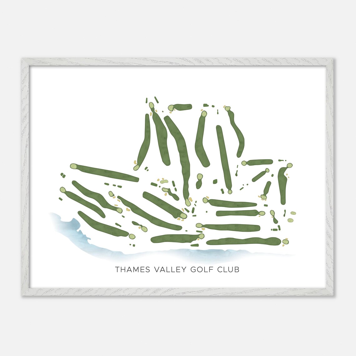 Thames Valley Golf Club London Canada Modern Watercolor Map Poster - Image 3