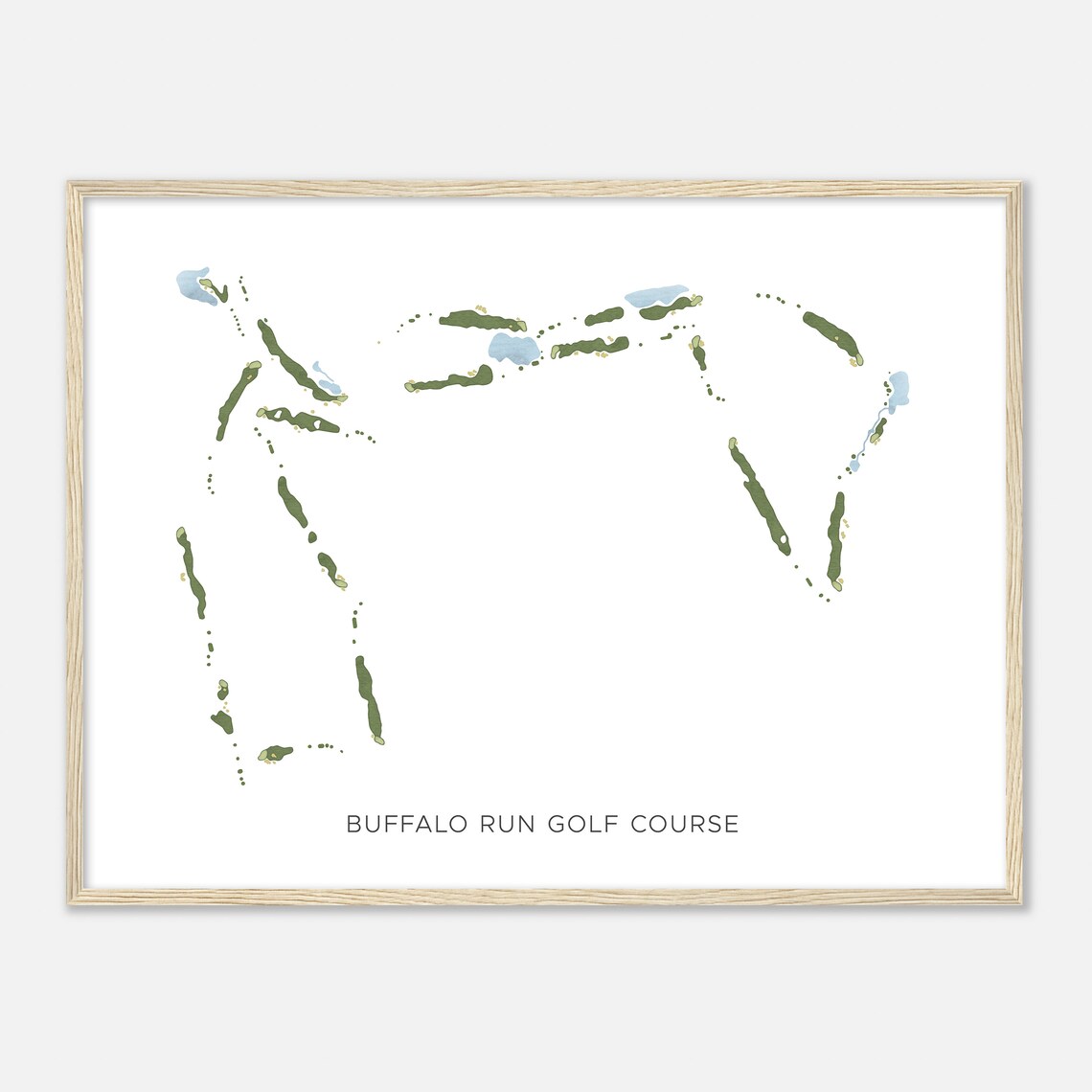 Buffalo Run Golf Course Colorado Modern Watercolor Map Golfer Gift Golf Wall Art Golf Poster Print Course Layout - Image 2