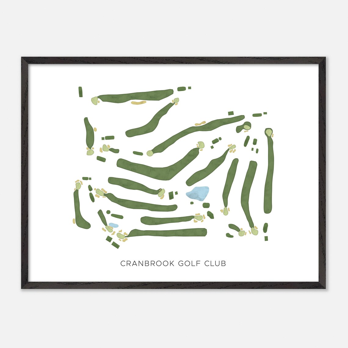 Cranbrook Golf Club Cranbrook Canada Modern Watercolor Map Poster - Image 4