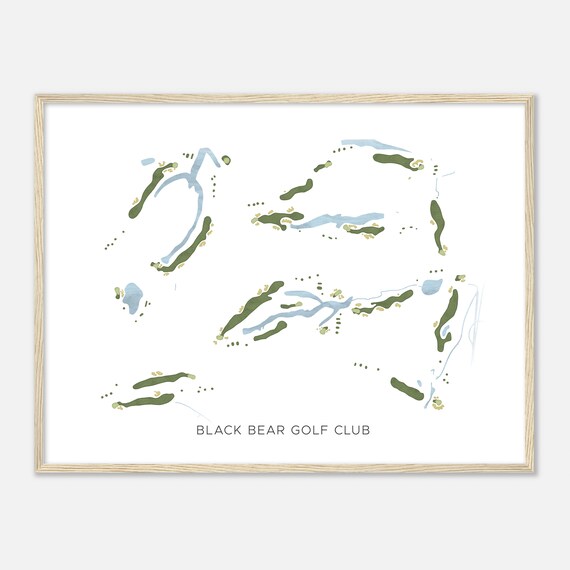 Black Bear Golf Club Colorado Modern Watercolor Map Golfer Gift Golf Wall Art Golf Poster Print Course Layout