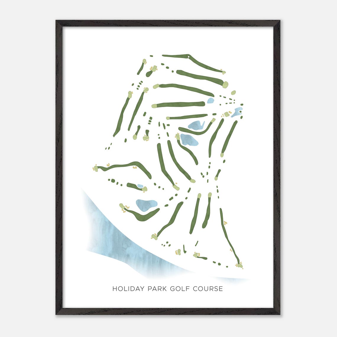 Holiday Park Golf Course Saskatchewan Modern Minimalist Map Poster - Image 2
