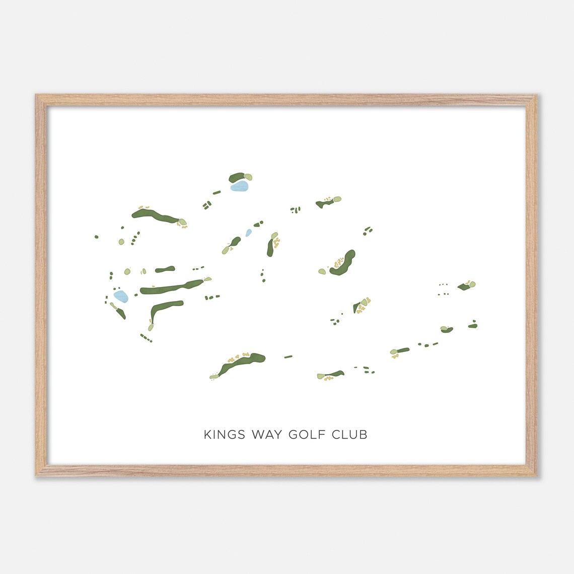 Kings Way Golf Club Yarmouthport Massachusetts Watercolor Map Poster