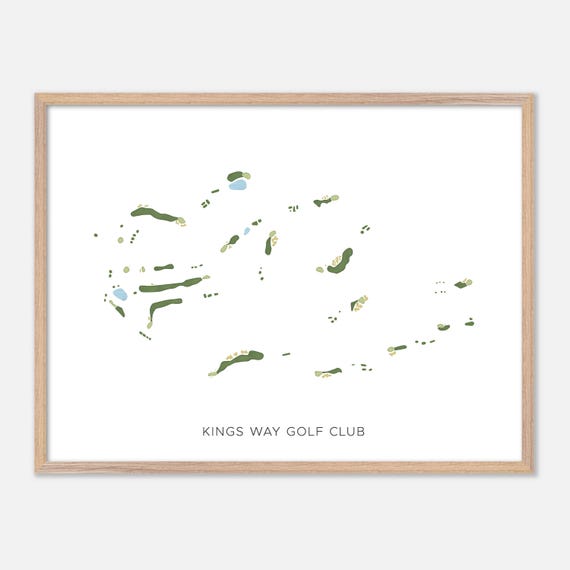Kings Way Golf Club In Yarmouthport Massachusetts Modern Watercolor Map Golfer Gift Golf Wall Art Golf Poster Print