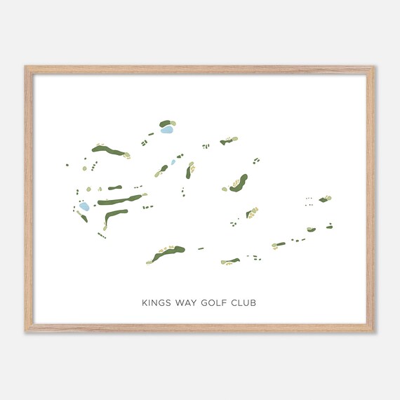 Kings Way Golf Club Yarmouthport Massachusetts Watercolor Map Poster