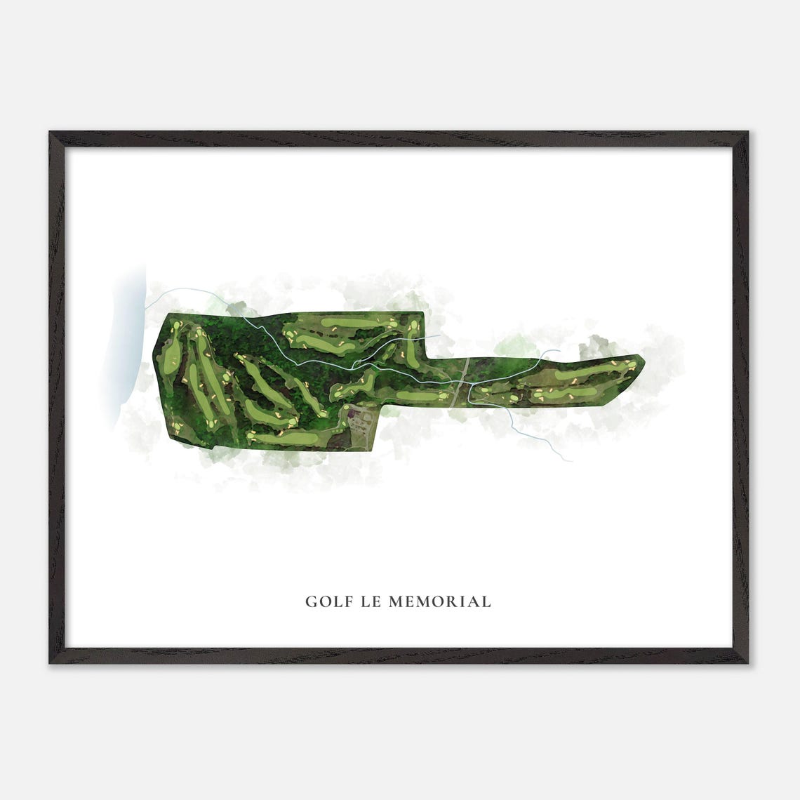Golf Le Memorial Canada Classic Watercolor Course Map Poster - Image 4