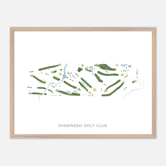 Shawneeki Golf Club East Gwillimbury Modern Watercolor Map Poster