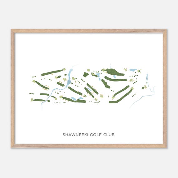 Shawneeki Golf Club In East Gwillimbury Canada Modern Watercolor Map Golfer Gift Golf Wall Art Golf Poster Print Course Layout