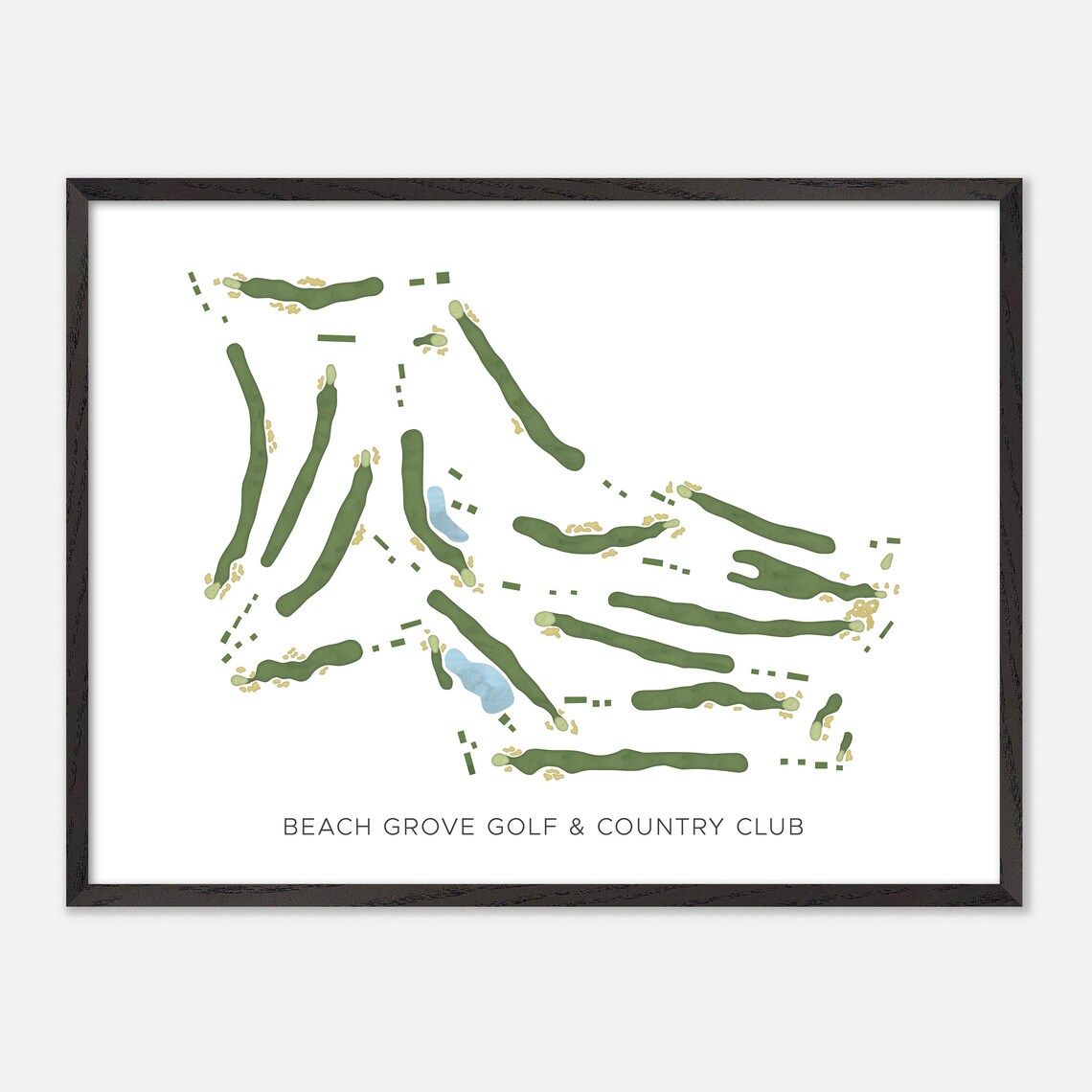 Beach Grove Golf and Country Club Canada Minimalist Map Poster - Image 4