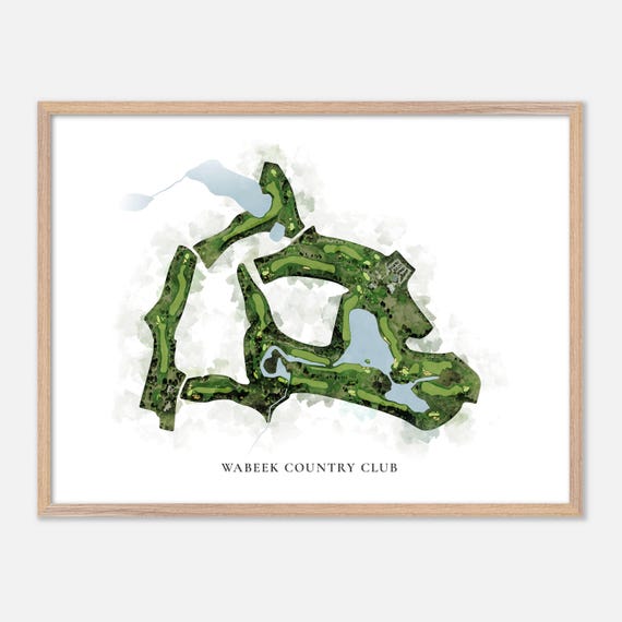 Wabeek Country Club In Bloomfield Township Michigan Classic Watercolor Map Golfer Gift Golf Wall Art Golf Poster Print