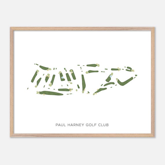 Paul Harney Golf Club In East Falmouth Massachusetts Modern Watercolor Map Golfer Gift Golf Wall Art Golf Poster Print
