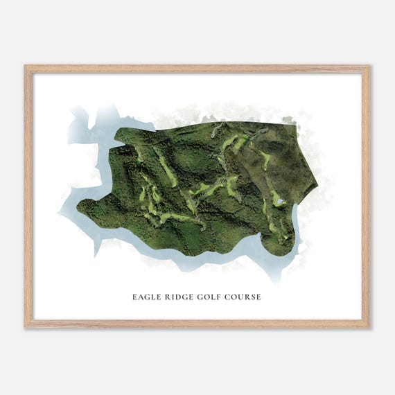 Eagle Ridge Golf Course In Adams Kentucky Classic Watercolor Map Golfer Gift Golf Wall Art Golf Poster Print Course Layout