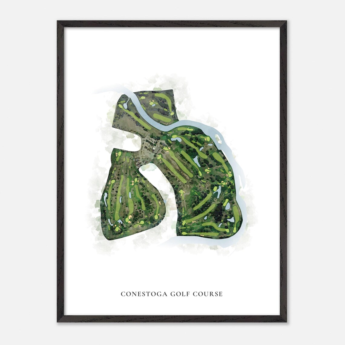 Conestoga Golf Course Canada Classic Watercolor Golf Map Poster - Image 2