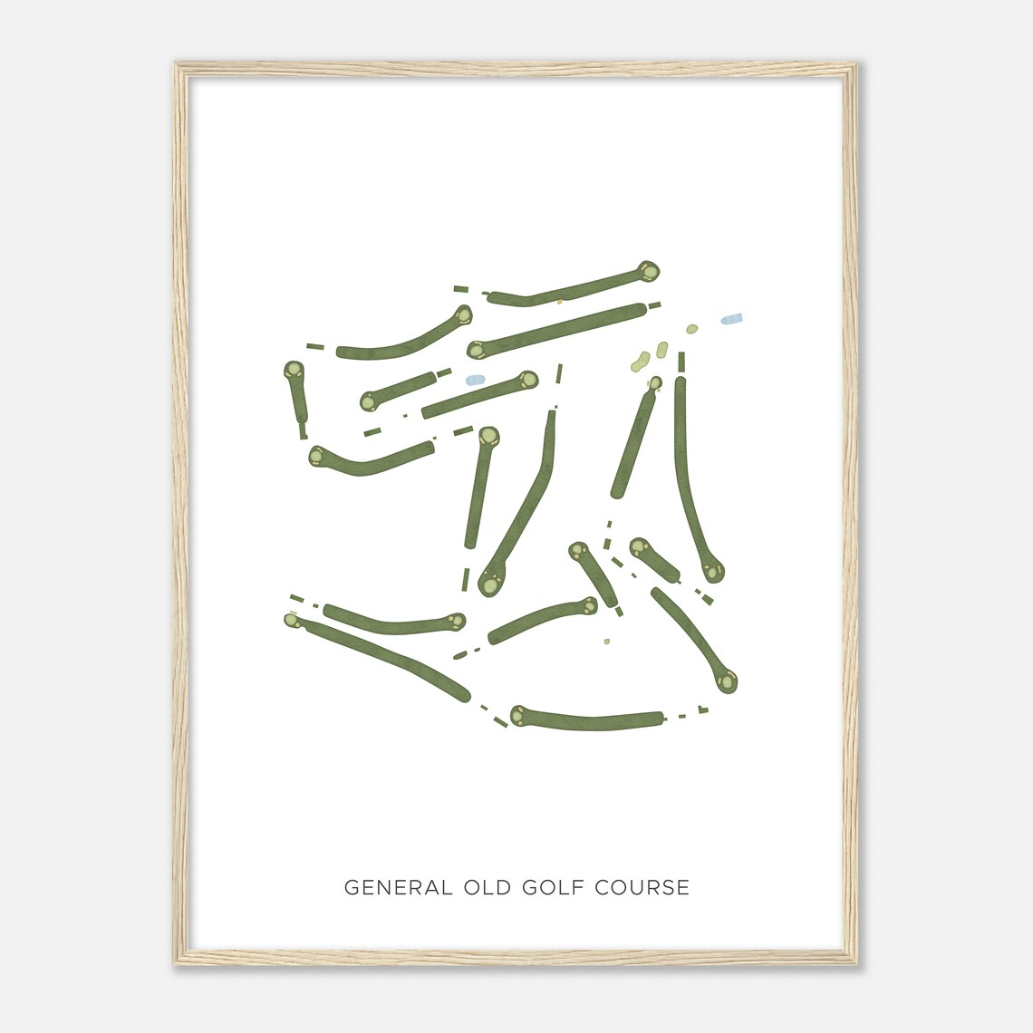 General Old Golf Course California Modern Watercolor Map Golfer Gift Golf Wall Art Golf Poster Print Course Layout - Image 2