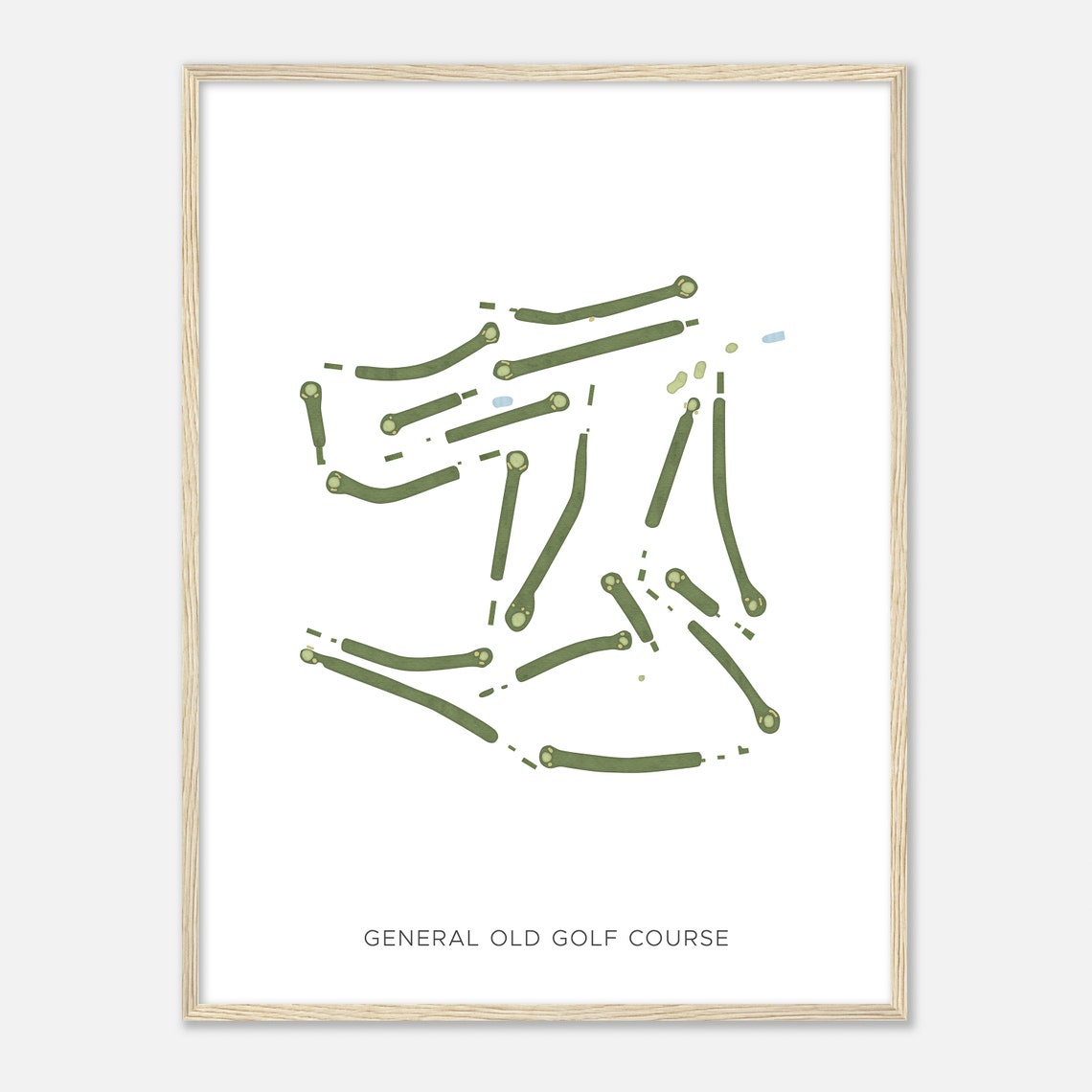 General Old Golf Course California Modern Watercolor Map Poster - Image 2