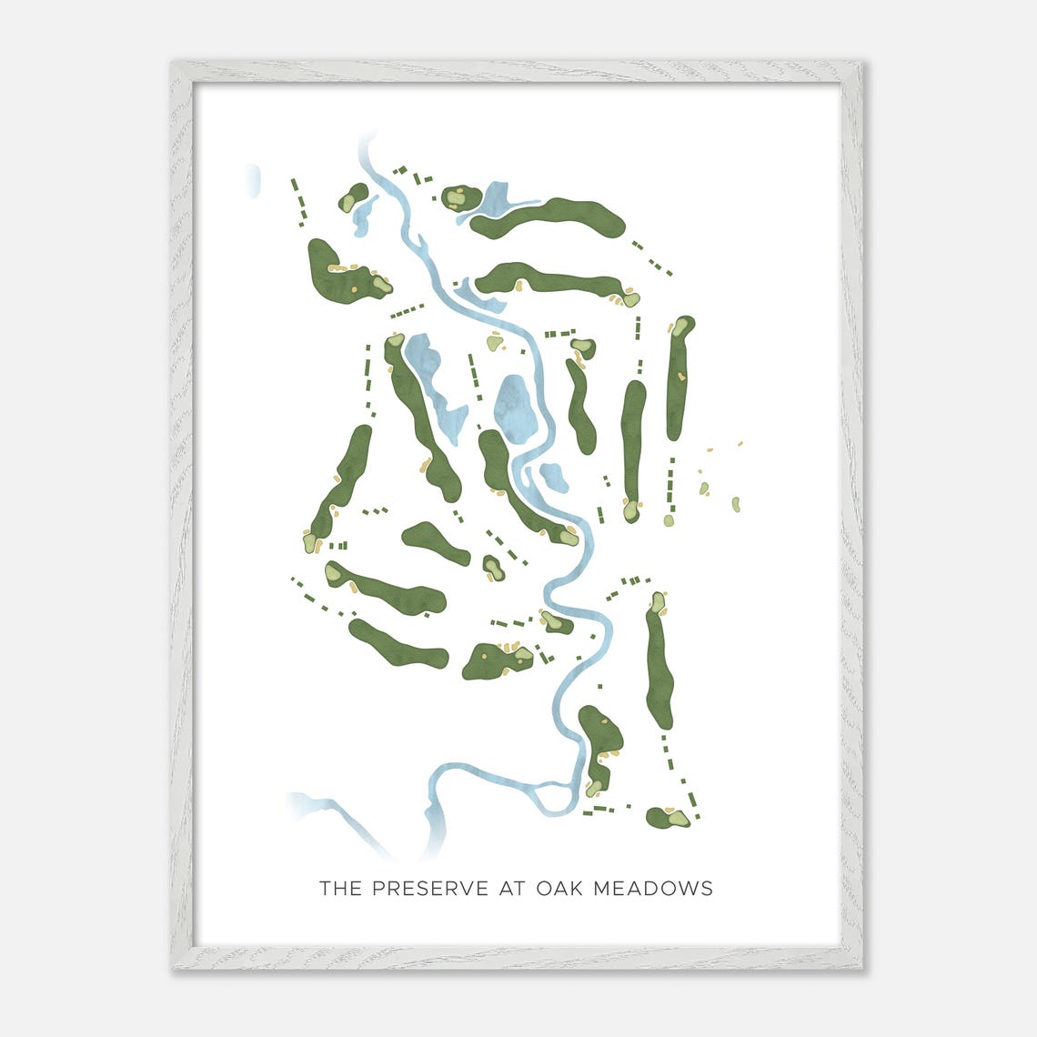 The Preserve at Oak Meadows Golf Course Minimalist Map Poster - Image 2