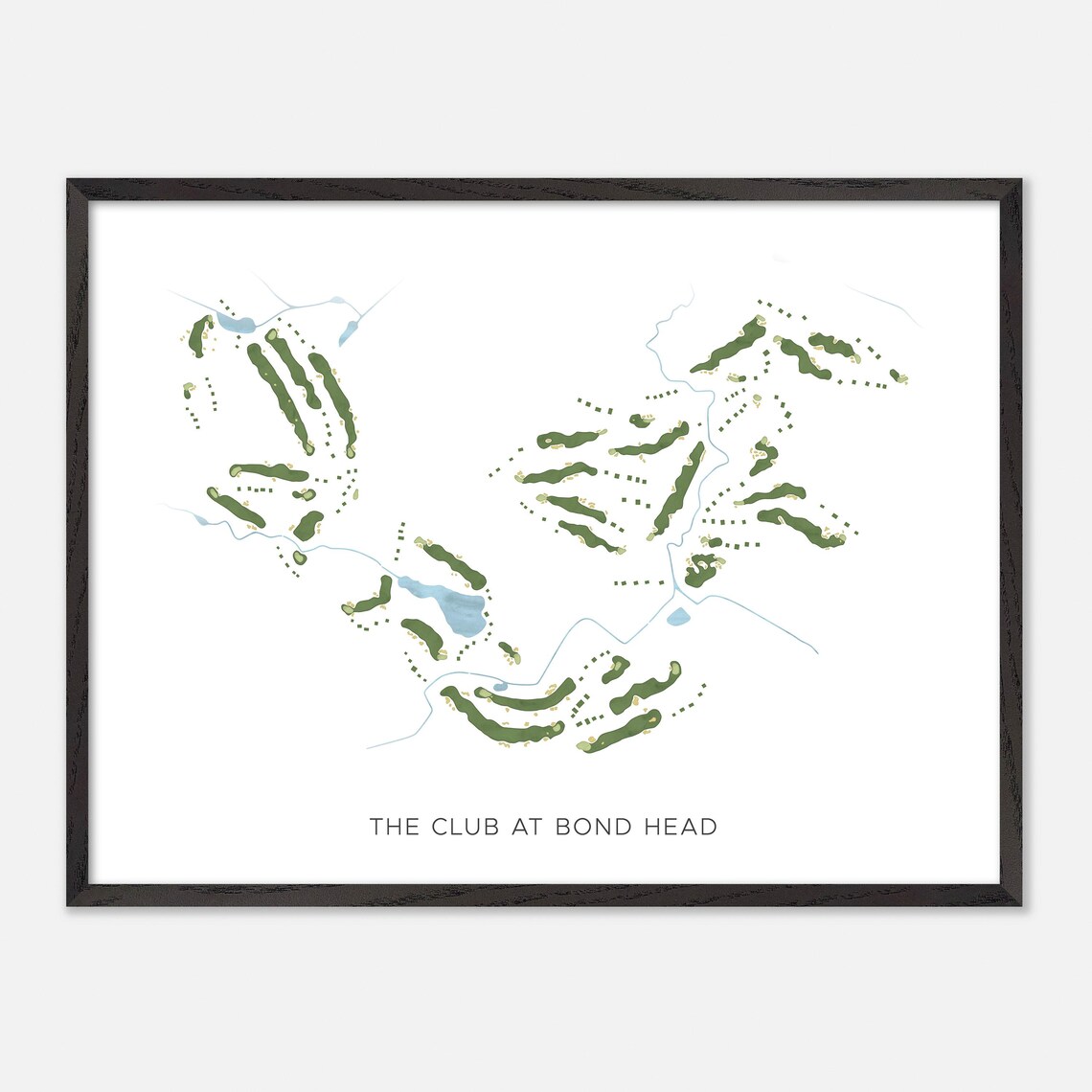 The Club at Bond Head Modern Minimalist Watercolor Map Poster - Image 4