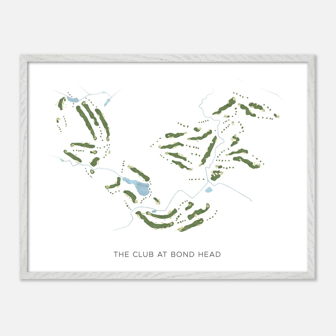 The Club at Bond Head Modern Minimalist Watercolor Map Poster - Image 3