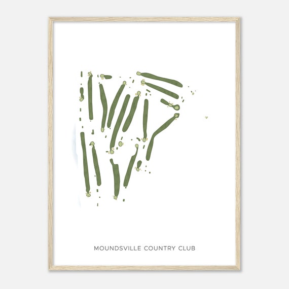 Moundsville Country Club West Virginia Modern Watercolor Map Golfer Gift Golf Wall Art Golf Poster Print Course Layout